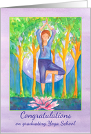 Yoga School Graduation Congratulations Tree Pose card