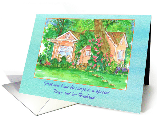 Congratulations On Your First Home Niece and Husband Custom card