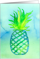 International Pineapple Day Fruit Watercolor card