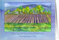 Happy Grandparents Day Step Grandfather Farm Field card