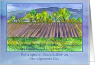Happy Grandparents Day Grandfather Farm Field card