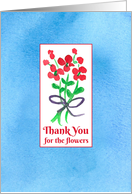 Thank You For The Flowers Watercolor Bouquet card