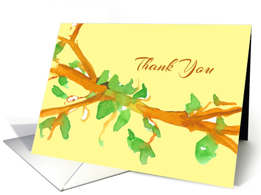 Business Customer Client Thank you Leaves card (149807)