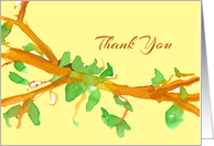 Business Customer Client Thank you Leaves card