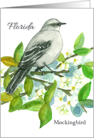 State Bird of Florida Mockingbird Orange Blossom card