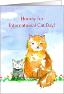 International Cat Day August 8 Kitten Watercolor card