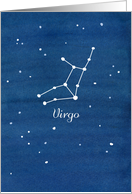 Happy Birthday Virgo Constellation Stars Night Sky card