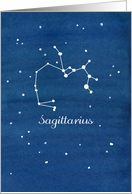 Happy Birthday Sagittarius Constellation Stars Night Sky card