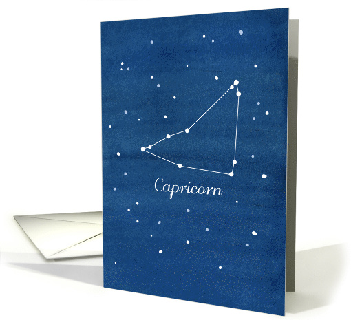 Happy Birthday Capricorn Constellation Stars Night Sky card (1537580)