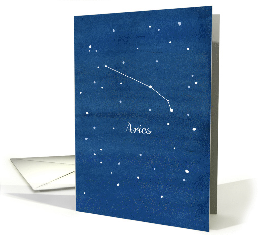 Happy Birthday Aries Constellation Night Sky card (1541800)