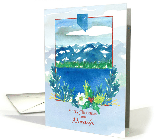 Merry Christmas From Nevada Mountain Lake card (1545510)