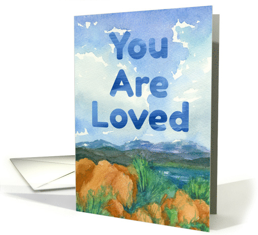 You Are Loved Encouragement Mountain Lake card (1546356)