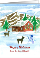 Happy Holidays From Our House To Yours Custom card