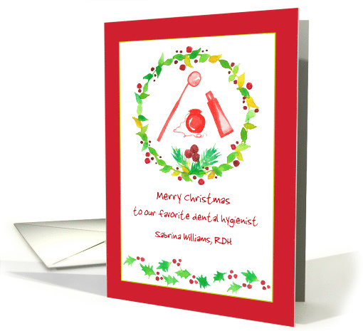 Merry Christmas Dental Hygienist Custom card (1550552)