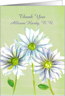 Thank You Nurse Daisies Custom Name card