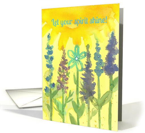 Let Your Spirit Shine Flowers Encouragement card (1556200)