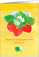 National Strawberry Day February 27 card