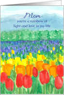 Lesbian Gay Mother’s Day Rainbow Tulip Field card