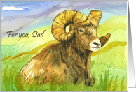 For You Dad Father’s Day Big Horn Sheep card