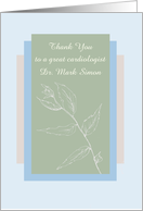 Thank You Cardiologist Custom Name card