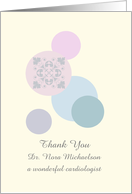 Circles Thank You Cardiologist Custom Name card