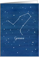 Happy Birthday Gemini Constellation Astrology card