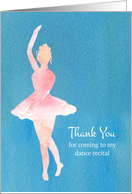 Thank You For Coming To My Ballet Dance Recital card