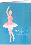 You Are Invited To A Ballet Dance Recital card