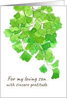 Thank You Son Caregiver Fern Plant card