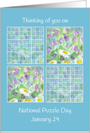 Thinking of You on National Puzzle Day January 29 card