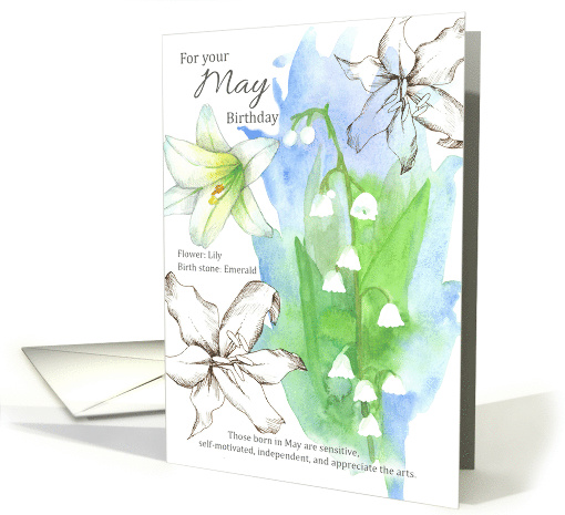For Your May Birthday Lily Of The Valley Botanical card (1599434)