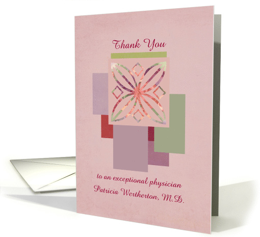 Thank You Medical Doctor Physician Healthcare Custom Name card