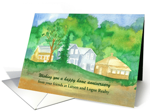 Happy First Home Anniversary Real Estate Custom Name card (1608812)