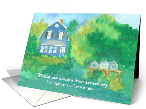 Happy First Home Anniversary Real Estate Custom Name card (1608814)