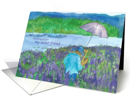 Thinking Of You My Sweet Friend Artist Plein Air Painting card