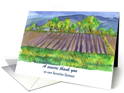 Thank You Farmer Field Mountains Custom Name card (1610334)