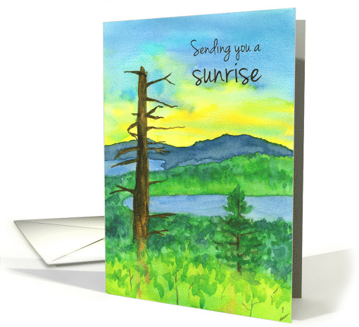 Sending You A Sunrise Thinking Of You Mountains card (1617326)