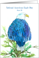 National American Eagle Day June 20 Bird Art card