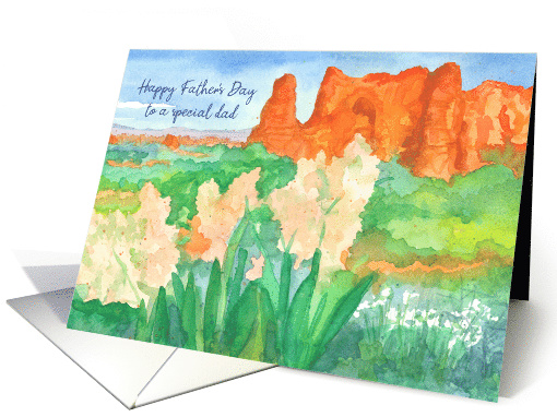 Happy Father's Day Special Dad Southwest Desert Moutains card (164620)
