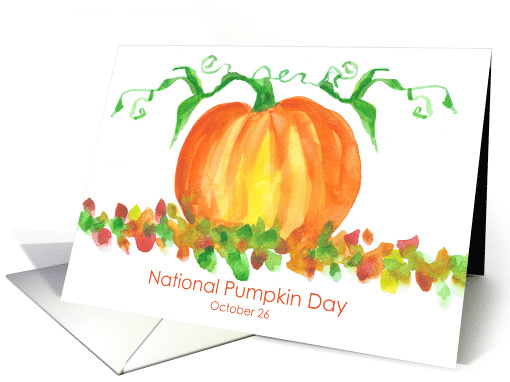 National Pumpkin Day October 26 Squash Vegetable card (1649152)