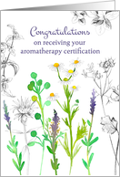 Congratulations Aromatherapy Certification Plants Herbs card