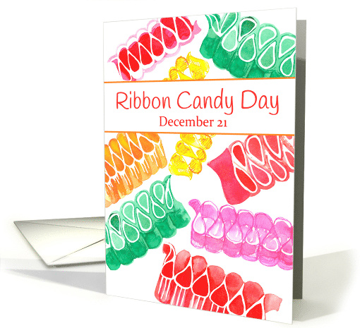 Ribbon Candy Day December 21 Holiday Sweets card (1660656)