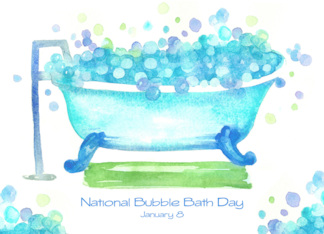 National Bubble Bath Day January 8 Vintage Clawfoot Tub