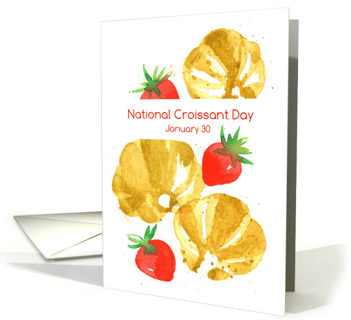 National Croissant January 30 Strawberry Pastry Paint... (1668142)