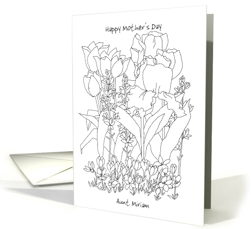 Happy Mother's Day Aunt Coloring Book Custom card (1674112)