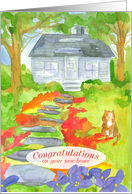 Congratulations On Your New Home Country Cottage Cat card