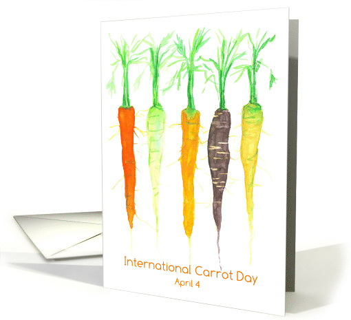 International Carrot Day April 4 Vegetable Watercolor card (1677134)