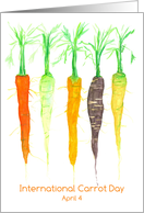 International Carrot Day April 4 Vegetable Watercolor card