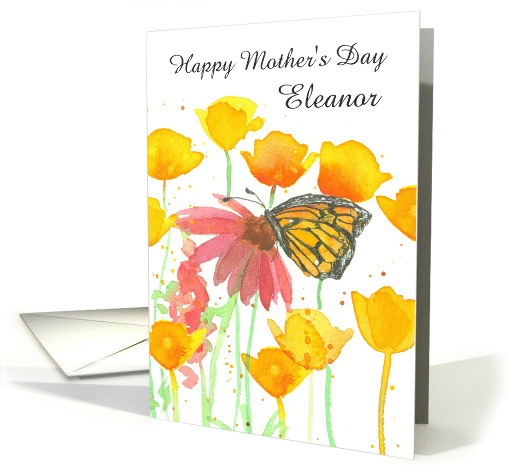Happy Mother's Day California Poppy Butterfly Spatter... (1678206)