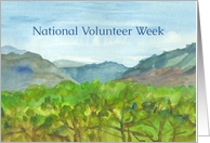 National Volunteer Week Mountain Forest Landscape card